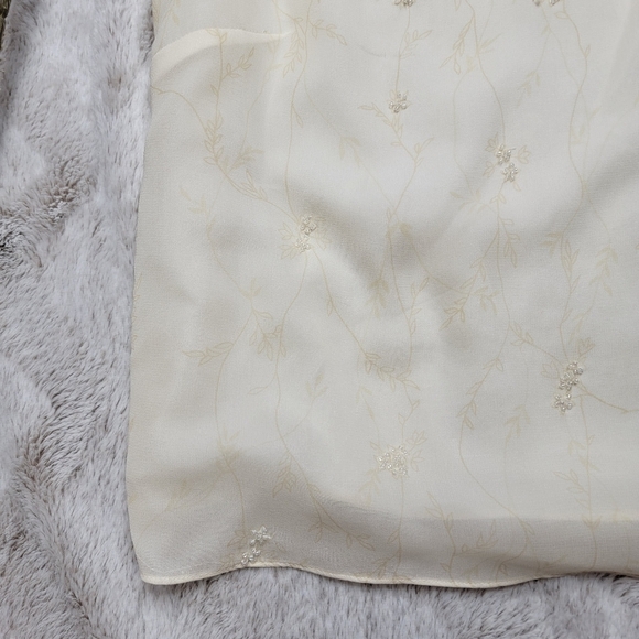 Bridgetown Collection 100% Silk Beaded Embellishment Sleeveless Blouse Size S - Picture 6 of 12